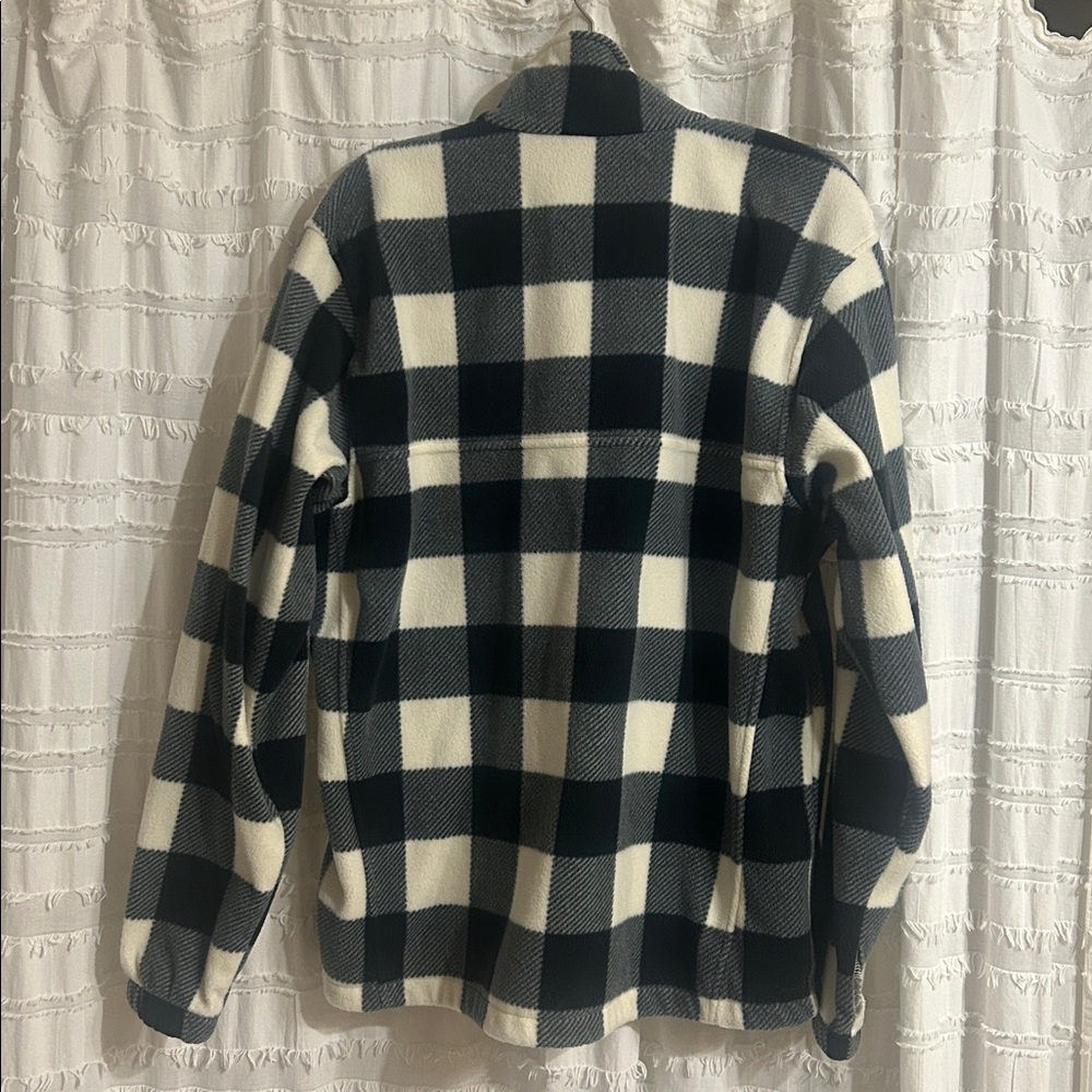 Columbia Black and White Plaid Fleece Jacket - Picture 5 of 5